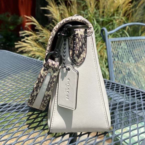 NWT Coach Soft Tabby - Chalk/Snakeskin - Picture 2 of 6